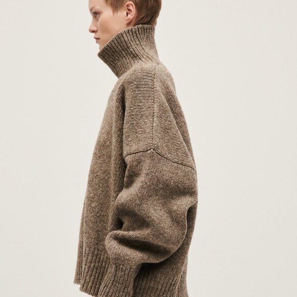 babaa jumper no17 turtleneck sweater in dark mist/brown - OS - Picture 9 of 12